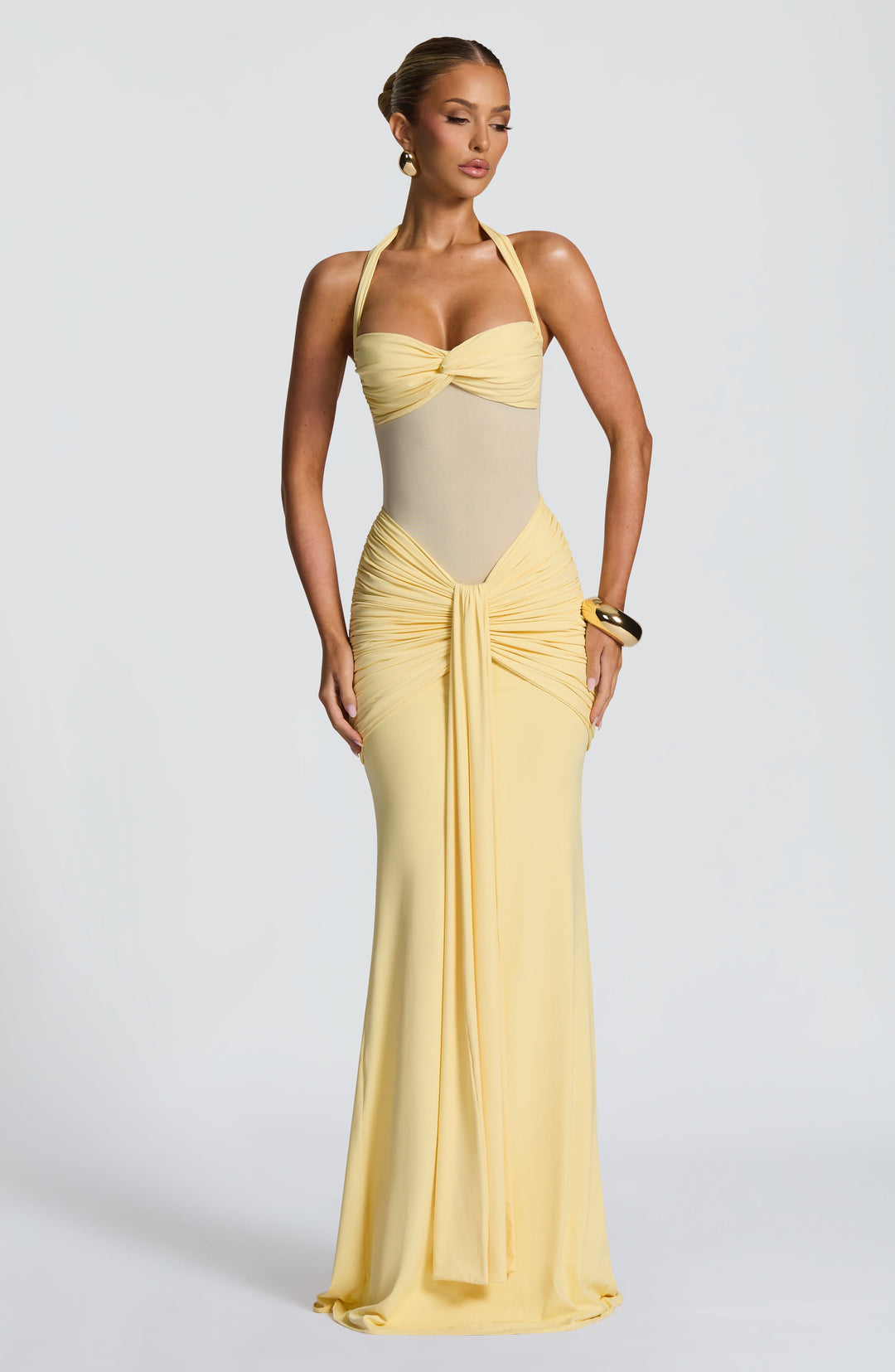 Yaraola Maxi Dress in Lemon by Clandour, product photo 5
