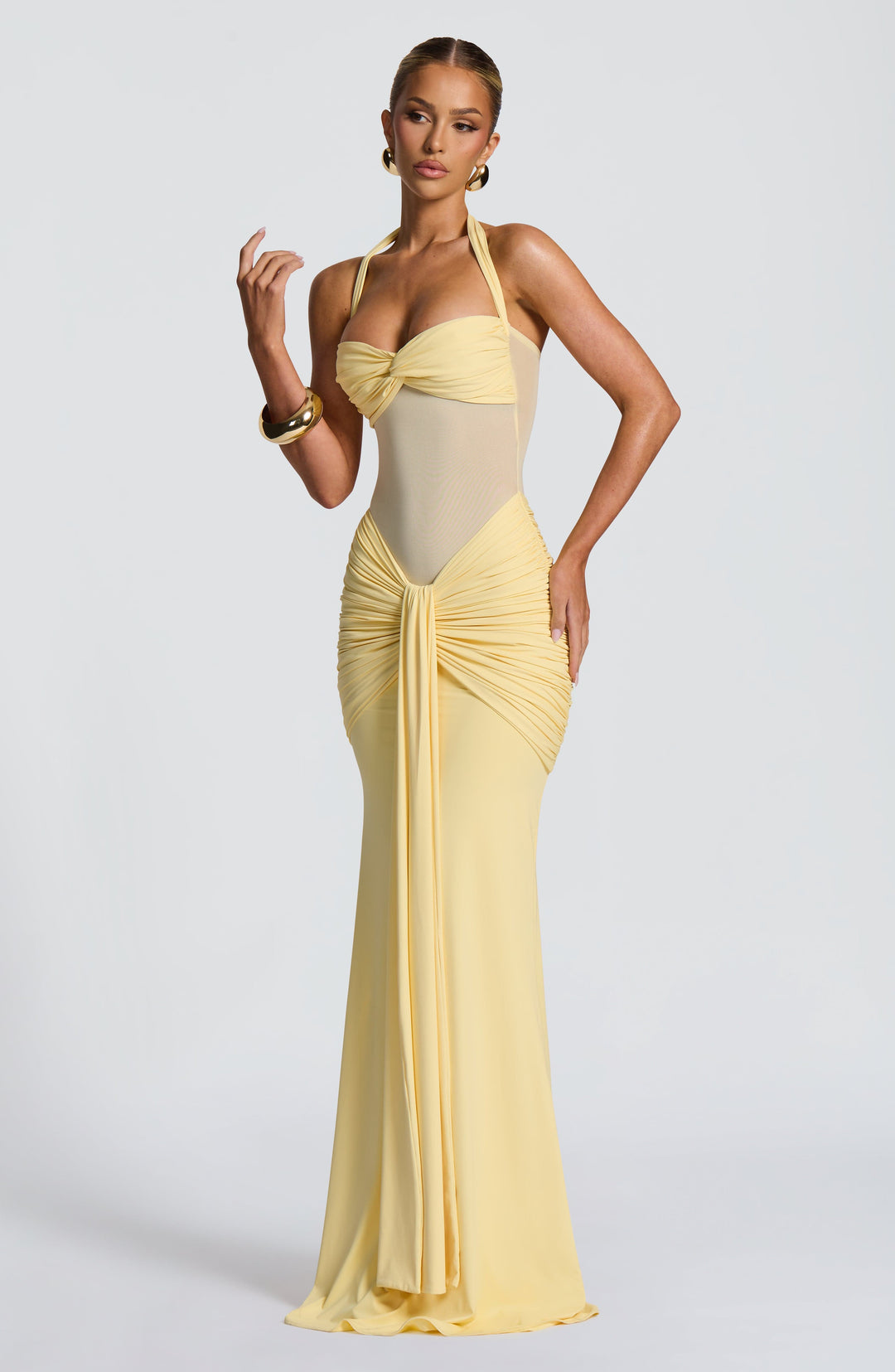 Yaraola Maxi Dress in Lemon by Clandour, product photo 6