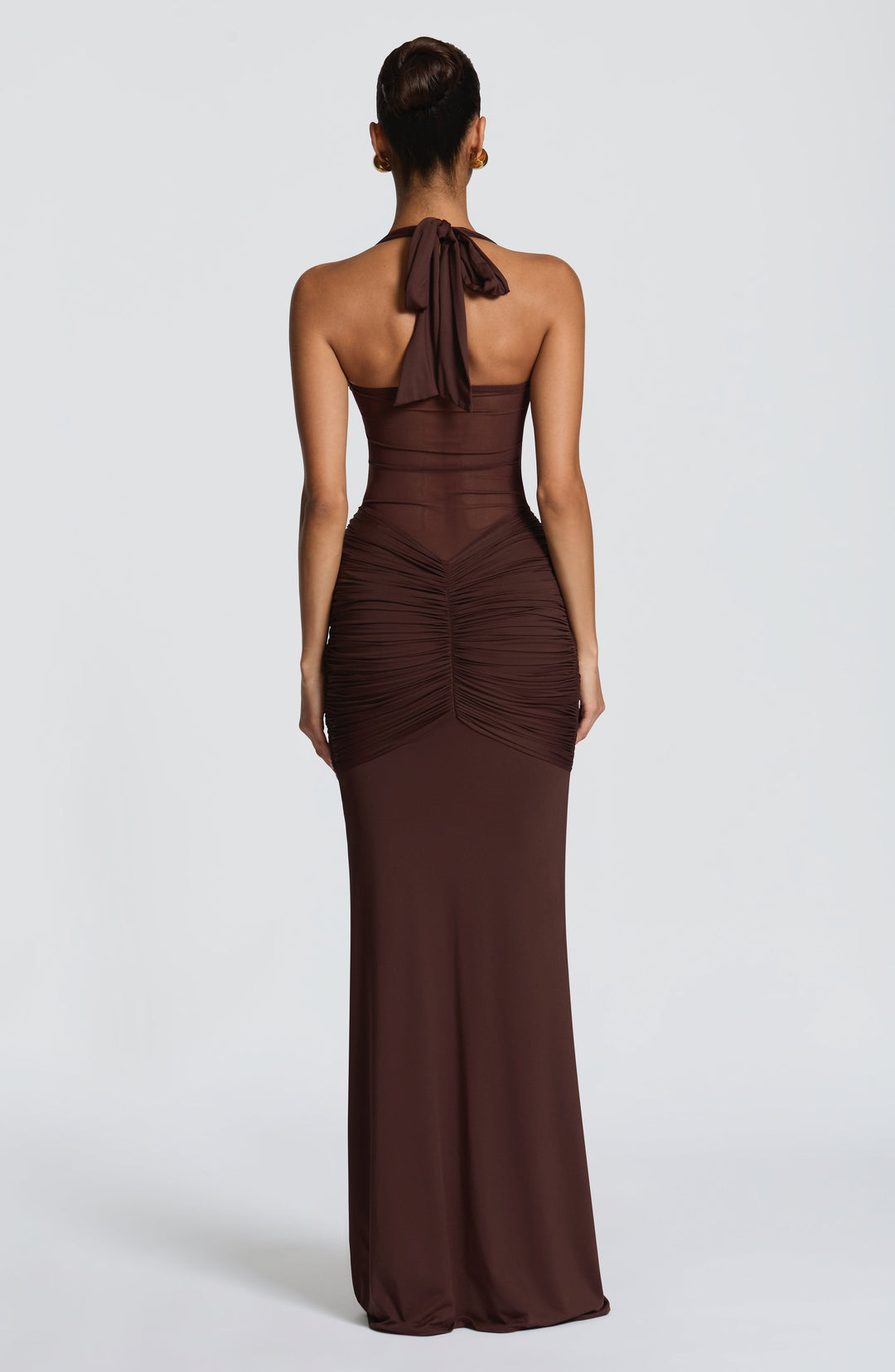 Yaraola Maxi Dress in Plum Brown by Clandour, product photo 3