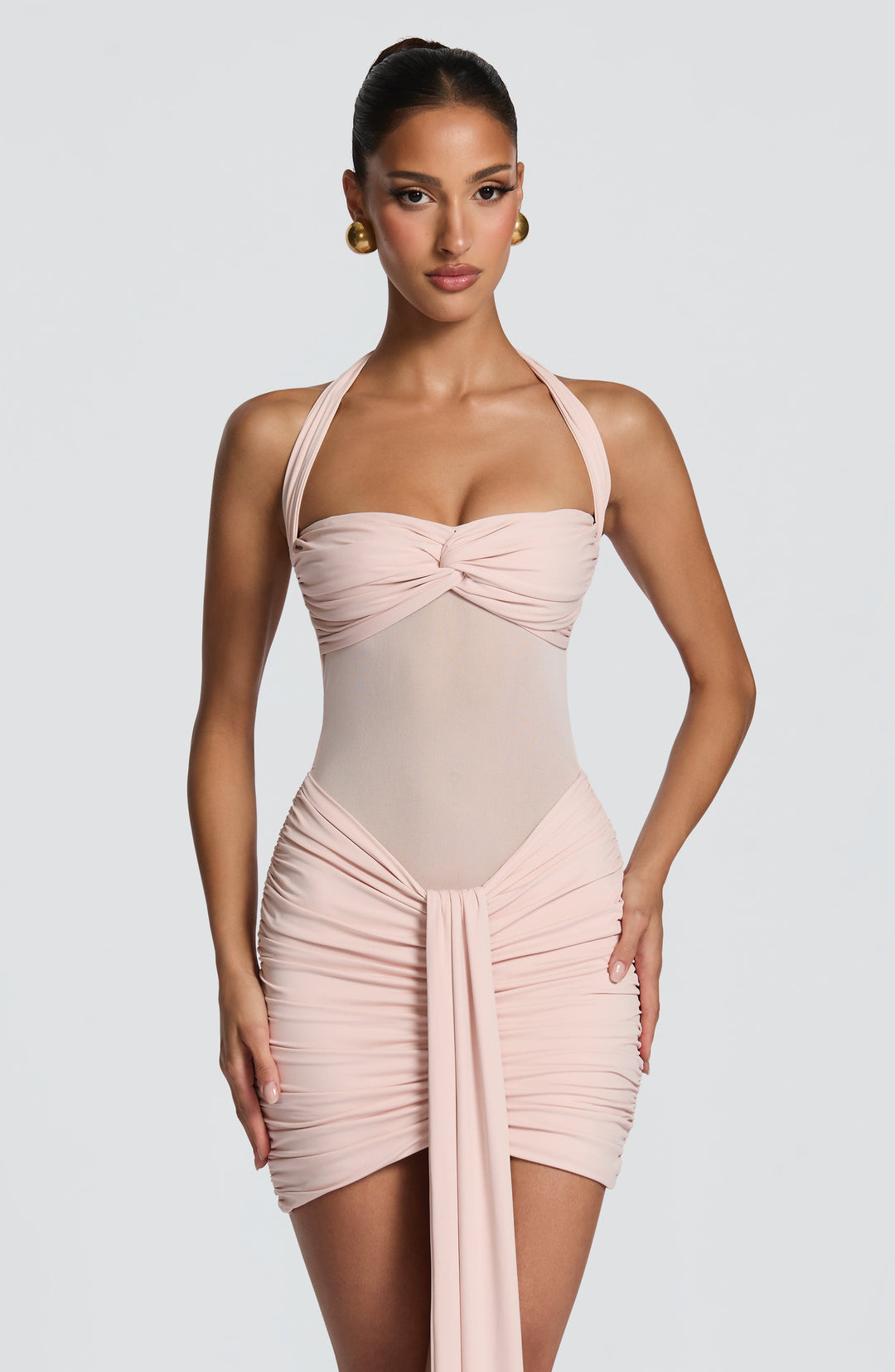 Yaraola Mini Dress in Soft Blush by Clandour, product photo 4