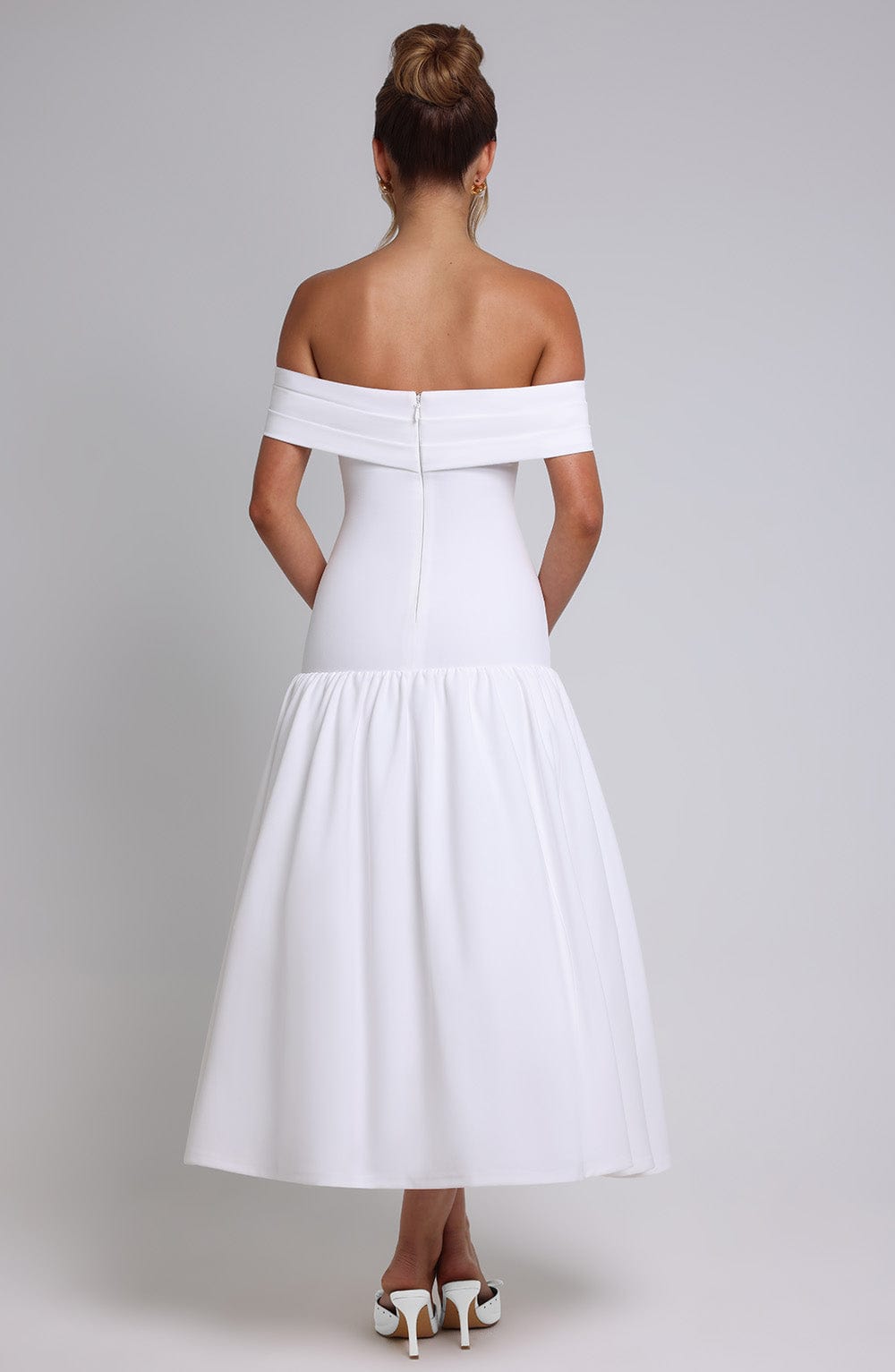 Yarari Midaxi Dress in Ivory by Clandour, product photo 3
