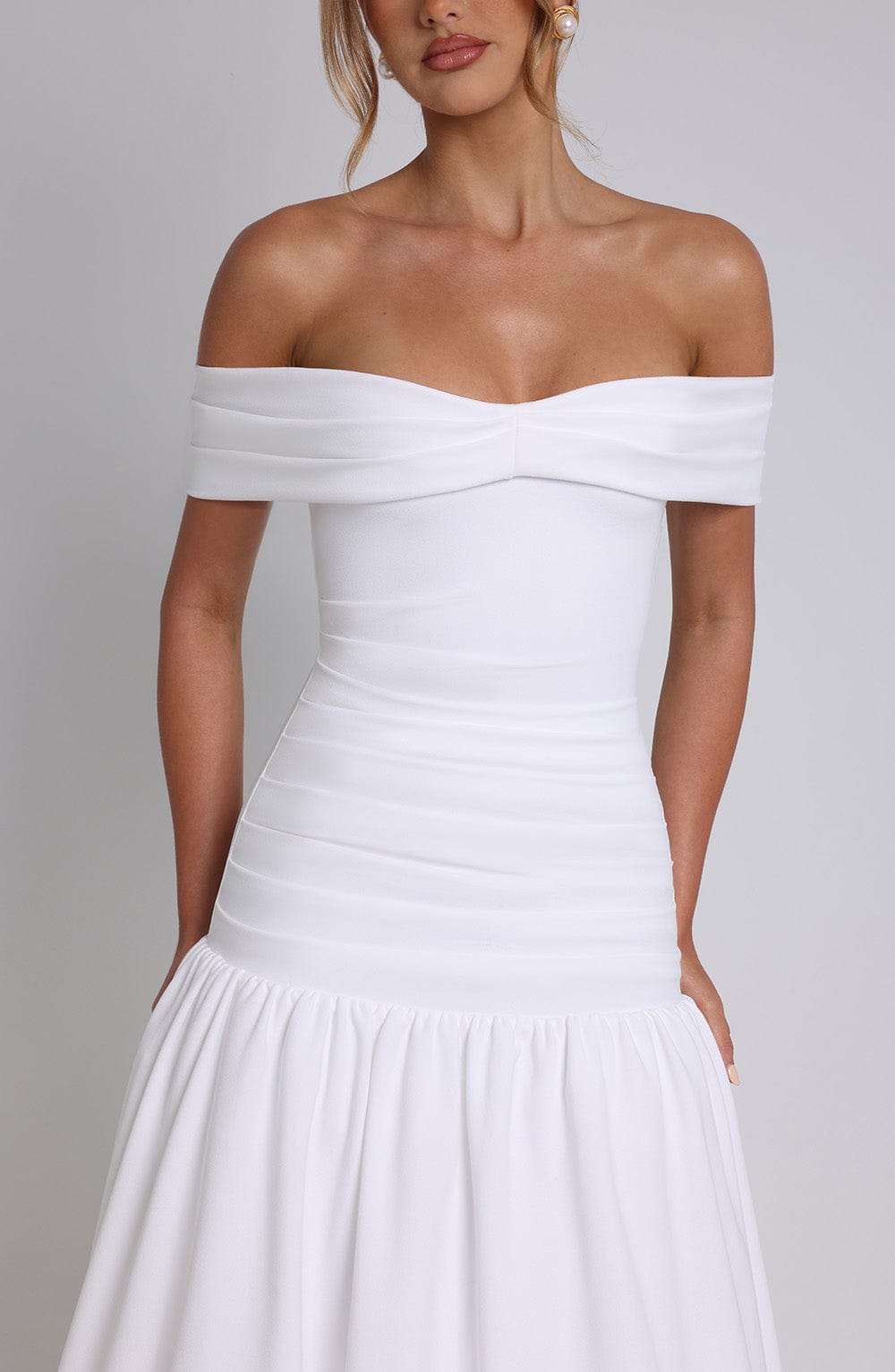 Yarari Midaxi Dress in Ivory by Clandour, product photo 5