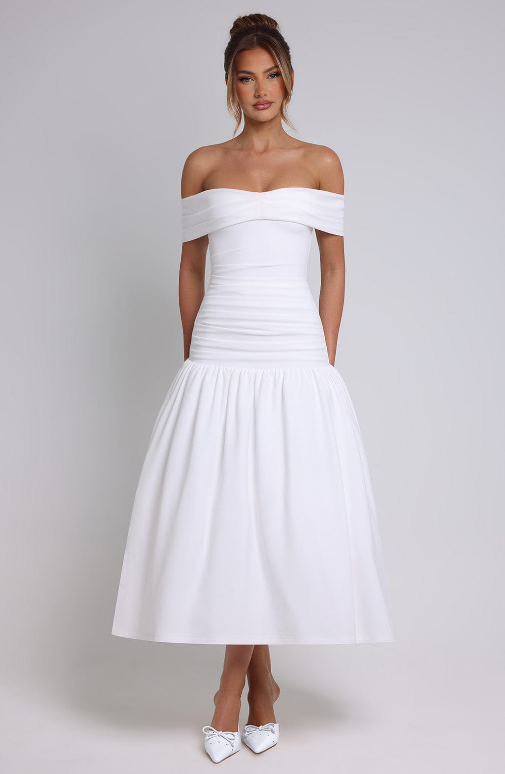 Yarari Midaxi Dress in Ivory by Clandour, product photo 9