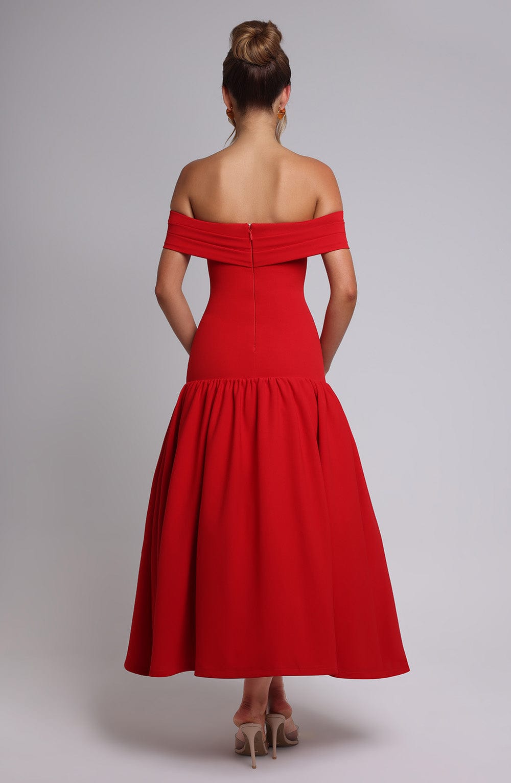 Yarari Midaxi Dress in Red by Clandour, product photo 7