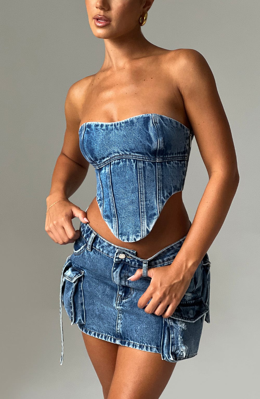 Yaravieve Corset in Dark Wash by Clandour, product photo 8