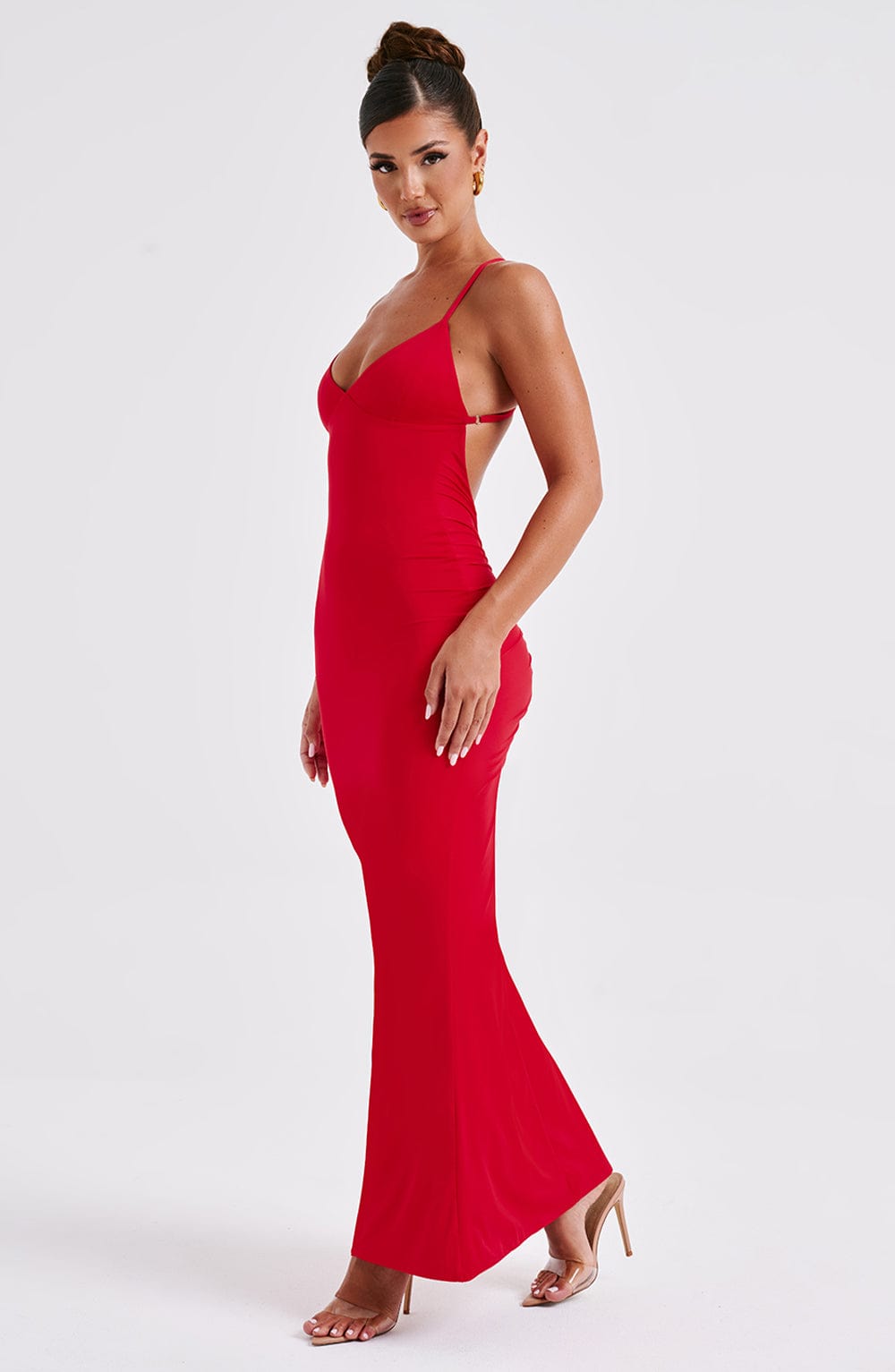 Zellaette Maxi Dress in Red by Clandour, product photo 6