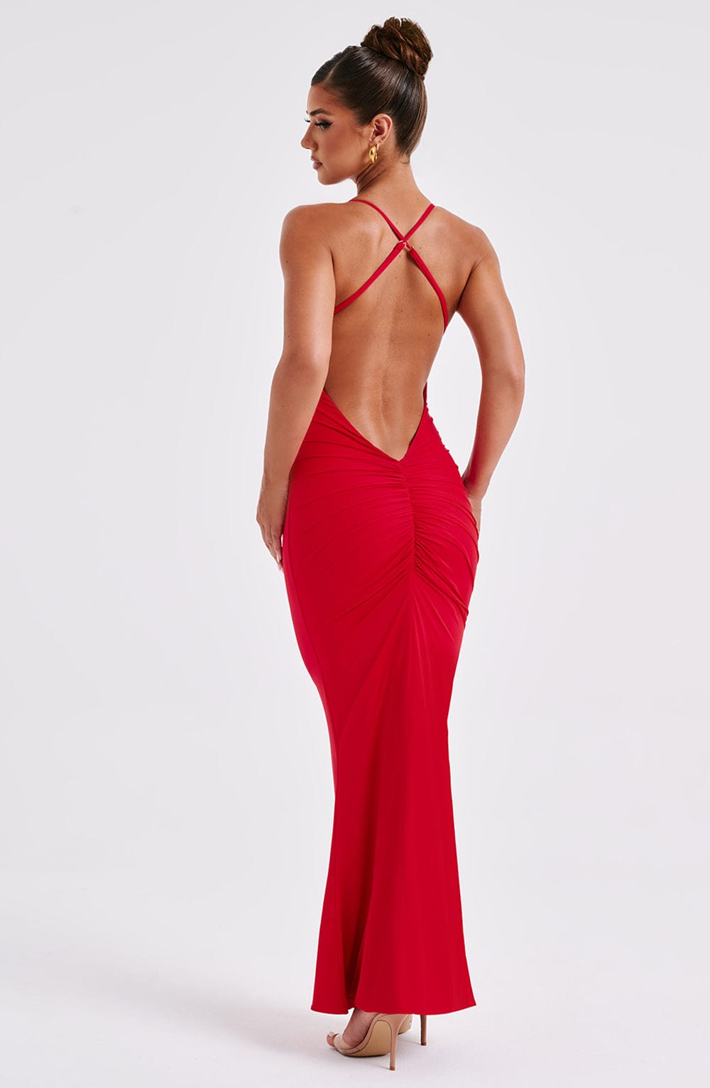 Zellaette Maxi Dress in Red by Clandour, product photo 7