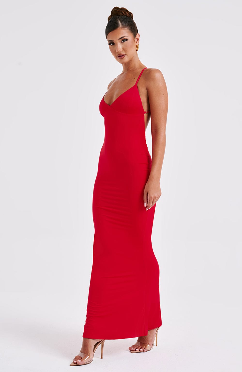 Zellaette Maxi Dress in Red by Clandour, product photo 9