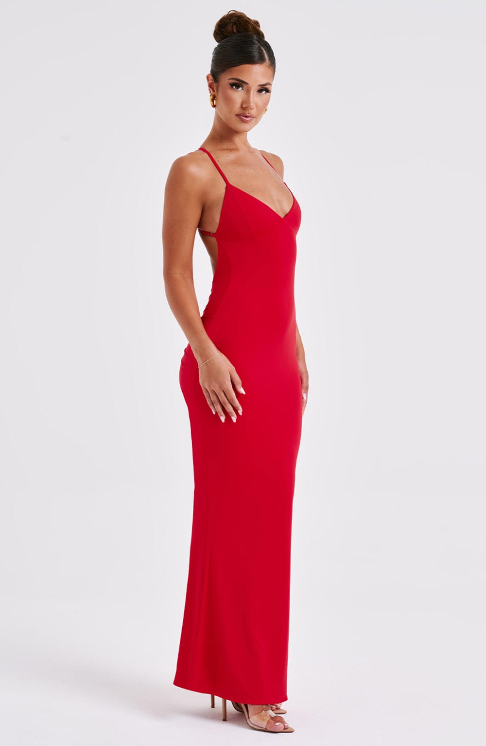 Zellaette Maxi Dress in Red by Clandour, product photo 10
