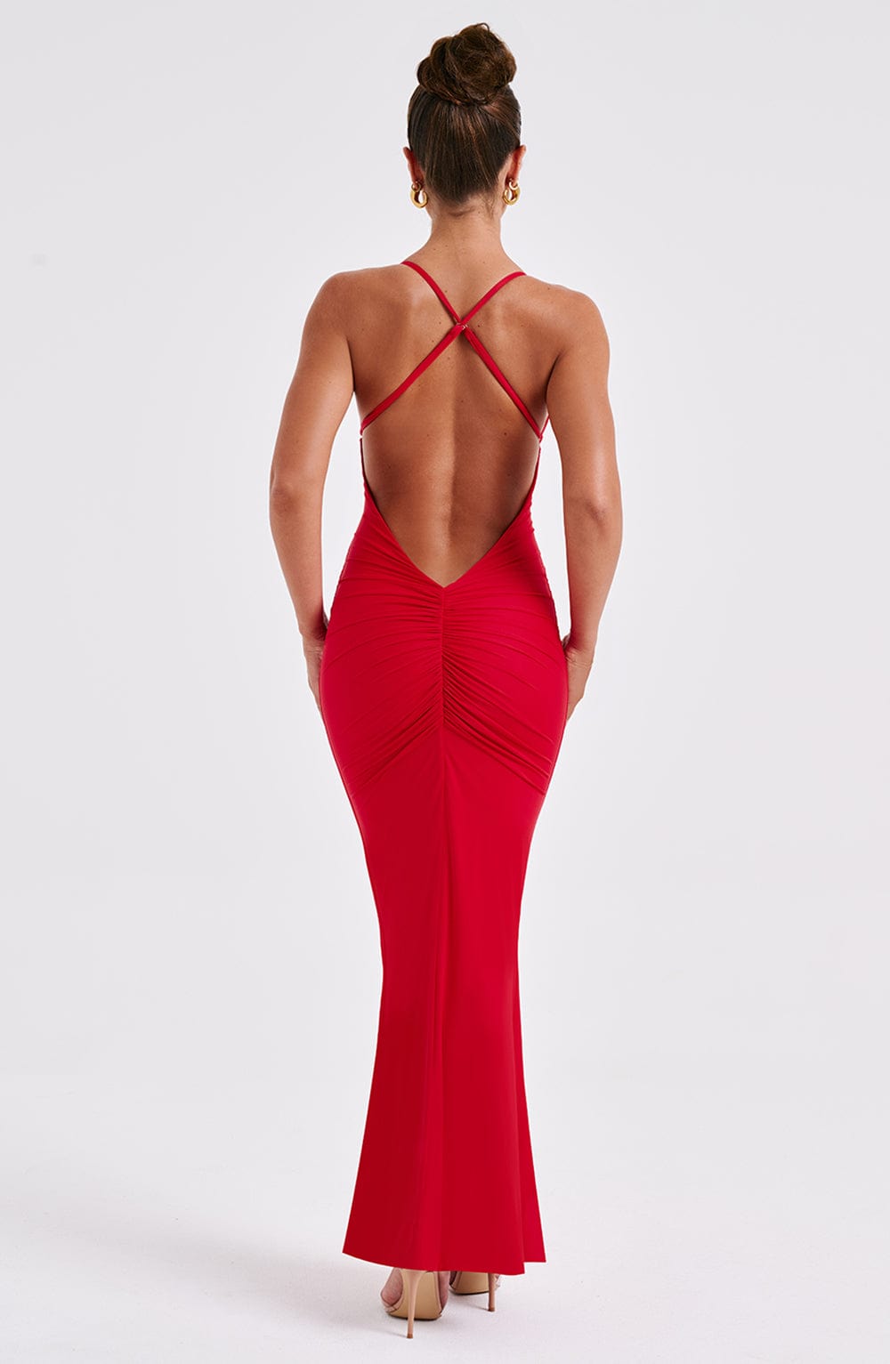 Zellaette Maxi Dress in Red by Clandour, product photo 11