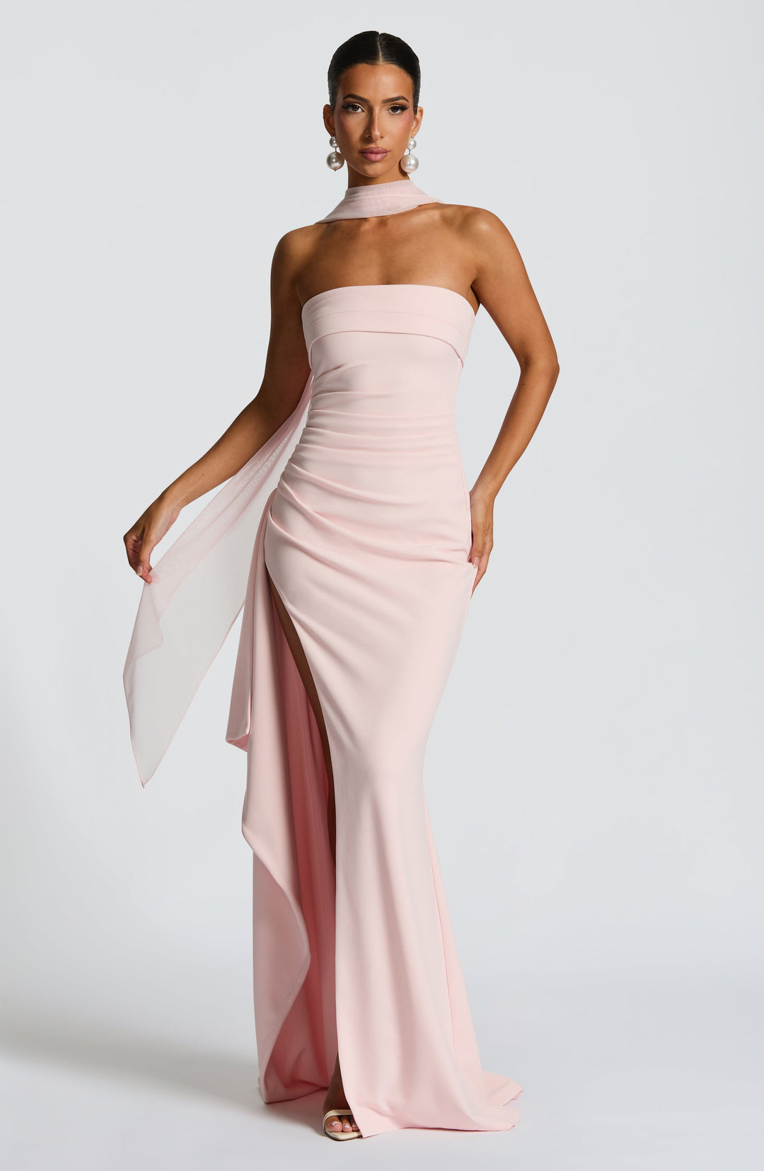 Zellaia Maxi Dress in Blush by Clandour, product photo 2
