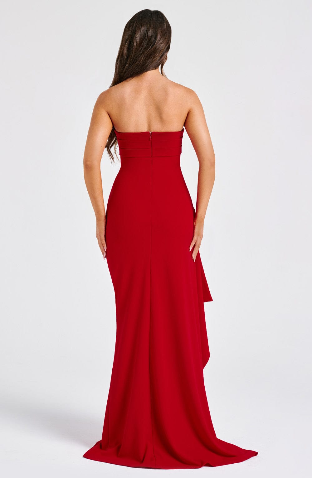 Zellaia Maxi Dress in Red by Clandour, product photo 4