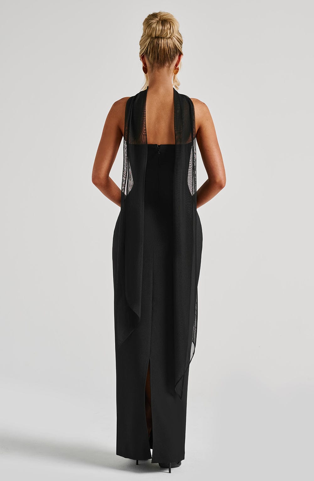 Zellaine Maxi Dress in Black by Clandour, product photo 4