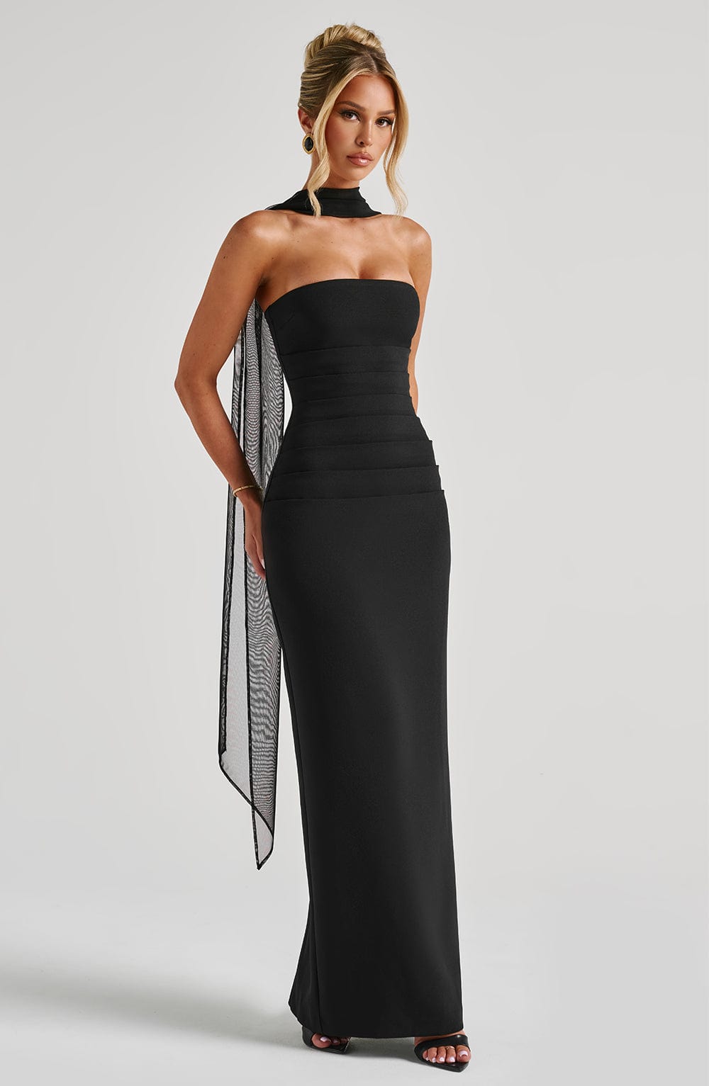 Zellaine Maxi Dress in Black by Clandour, product photo 7