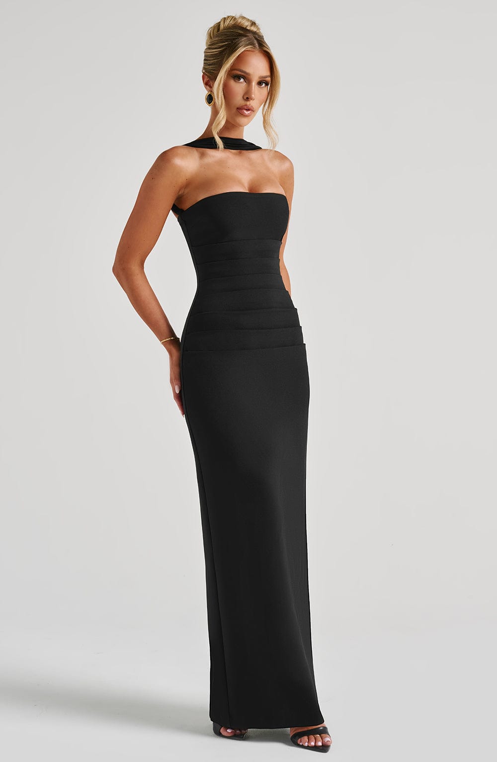 Zellaine Maxi Dress in Black by Clandour, product photo 8