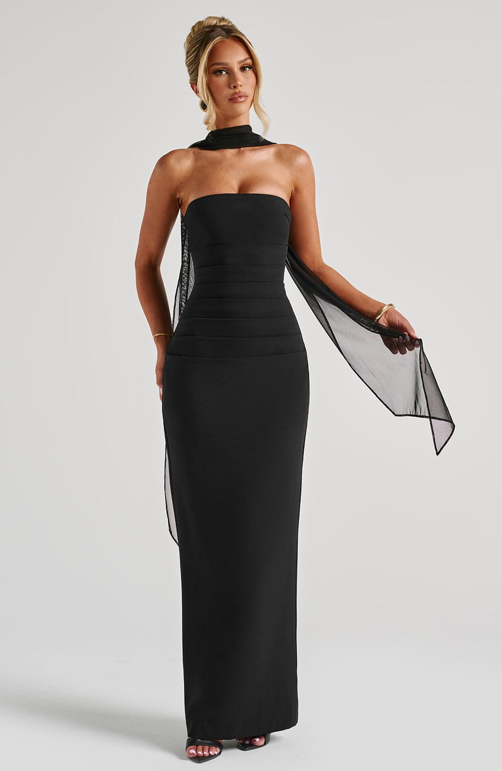 Zellaine Maxi Dress in Black by Clandour, product photo 11