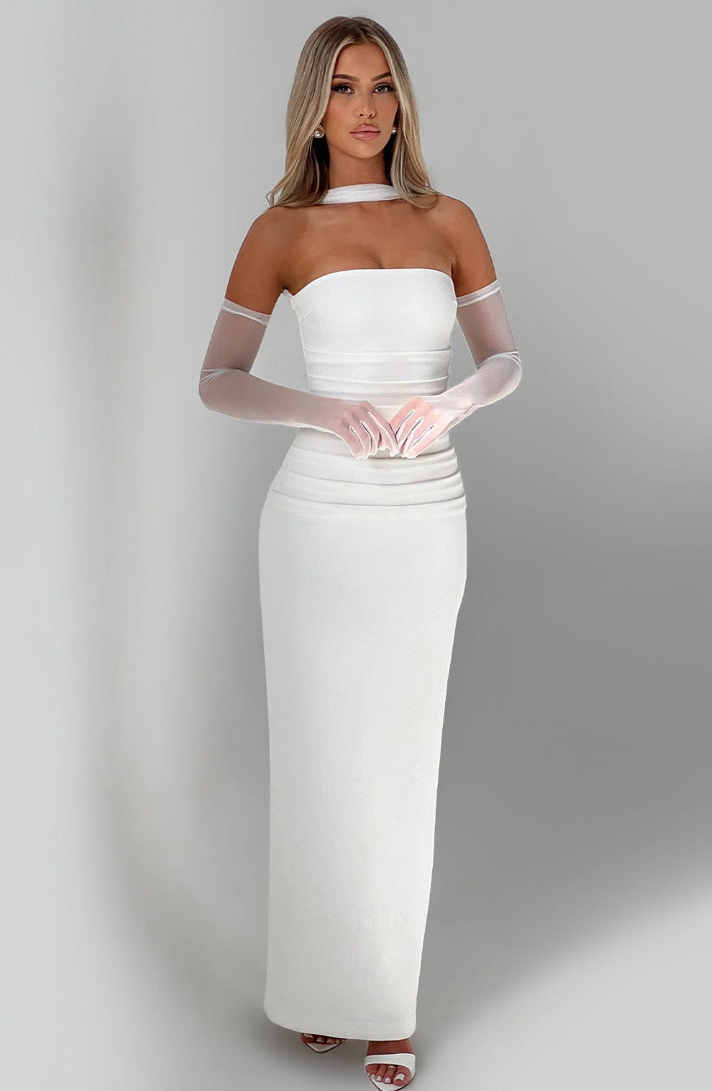 Zellaine Maxi Dress in Ivory by Clandour, product photo 2