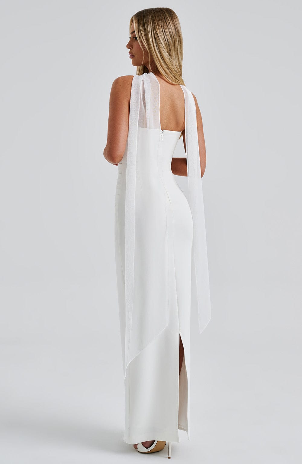 Zellaine Maxi Dress in Ivory by Clandour, product photo 4