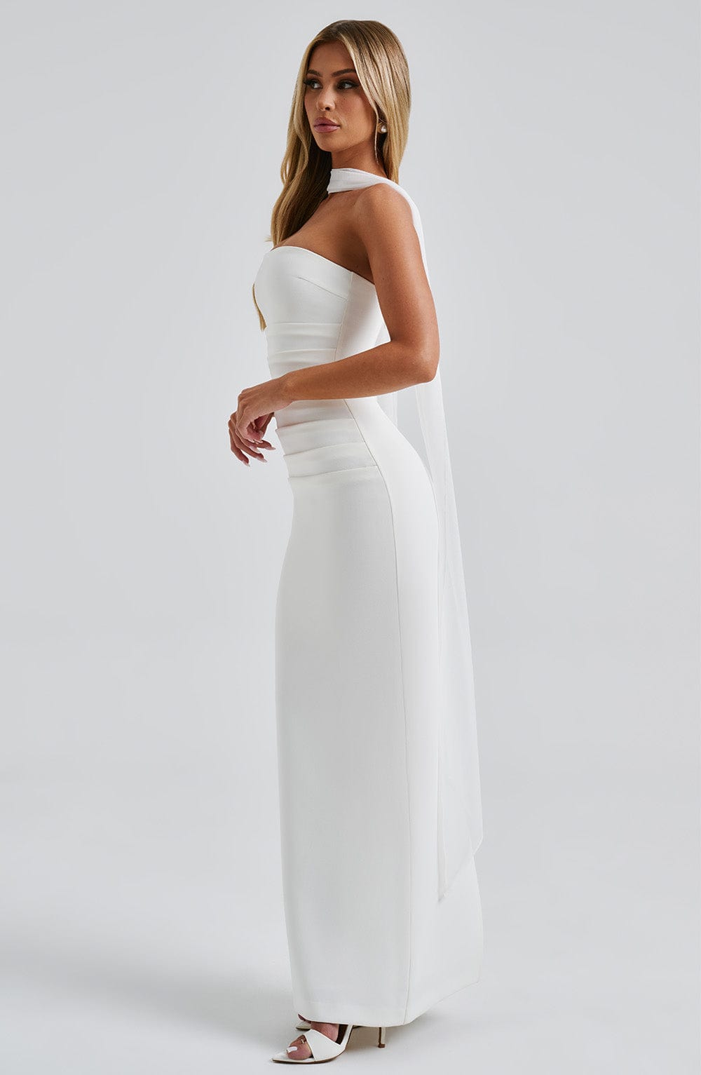 Zellaine Maxi Dress in Ivory by Clandour, product photo 6