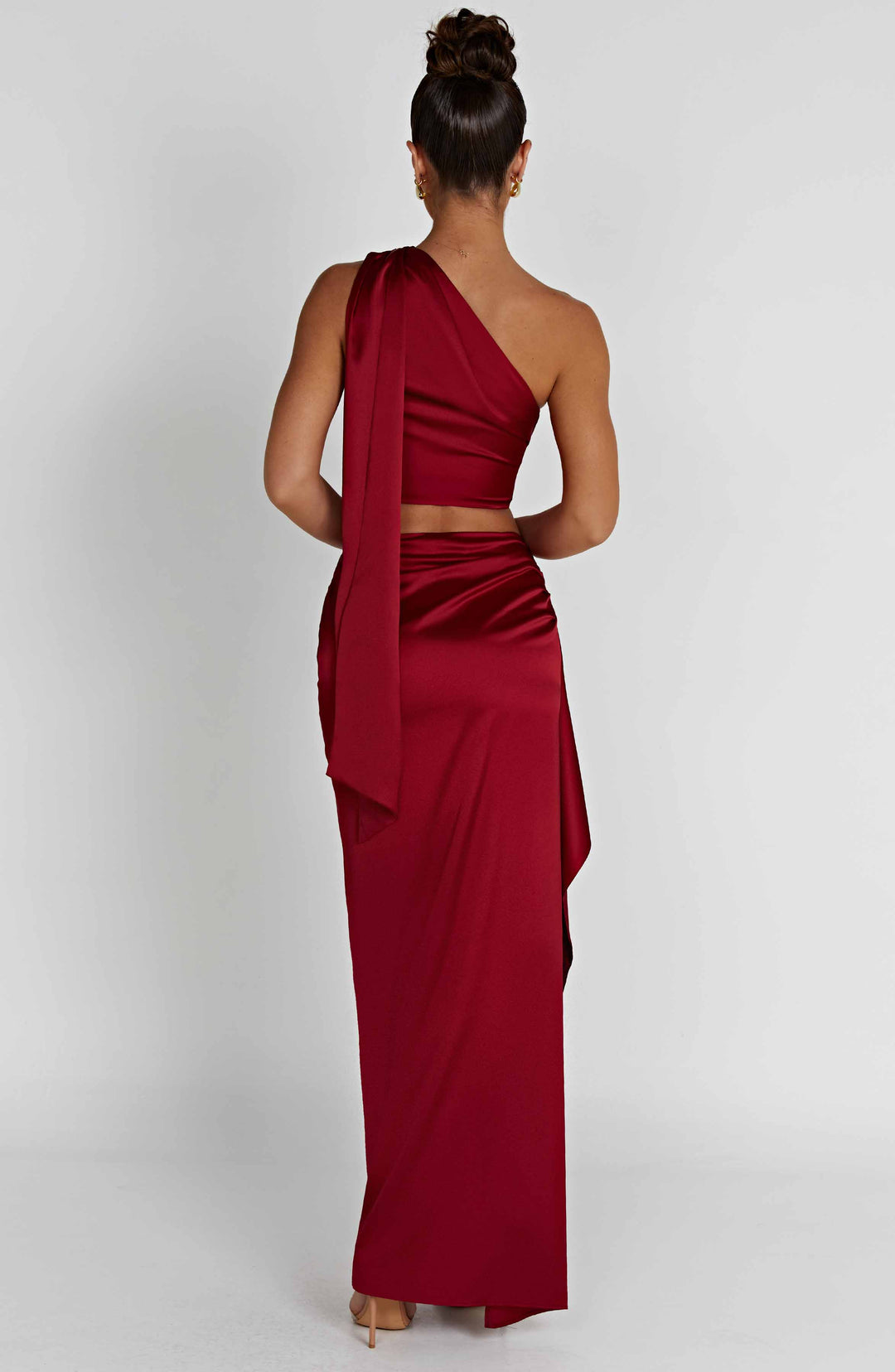 Zellalina Maxi Skirt in Wine by Clandour, product photo 4