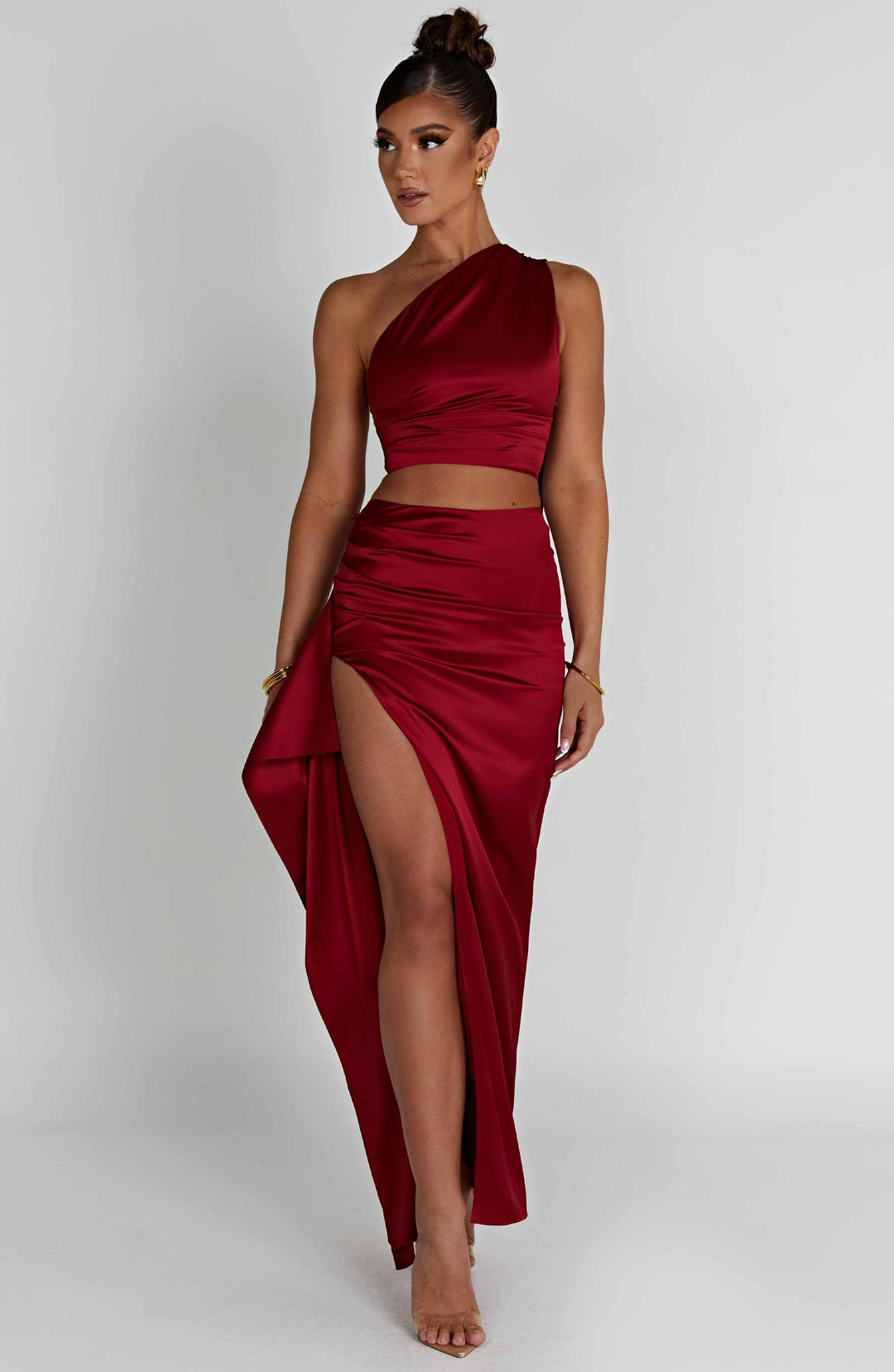 Zellalina Maxi Skirt in Wine by Clandour, product photo 9