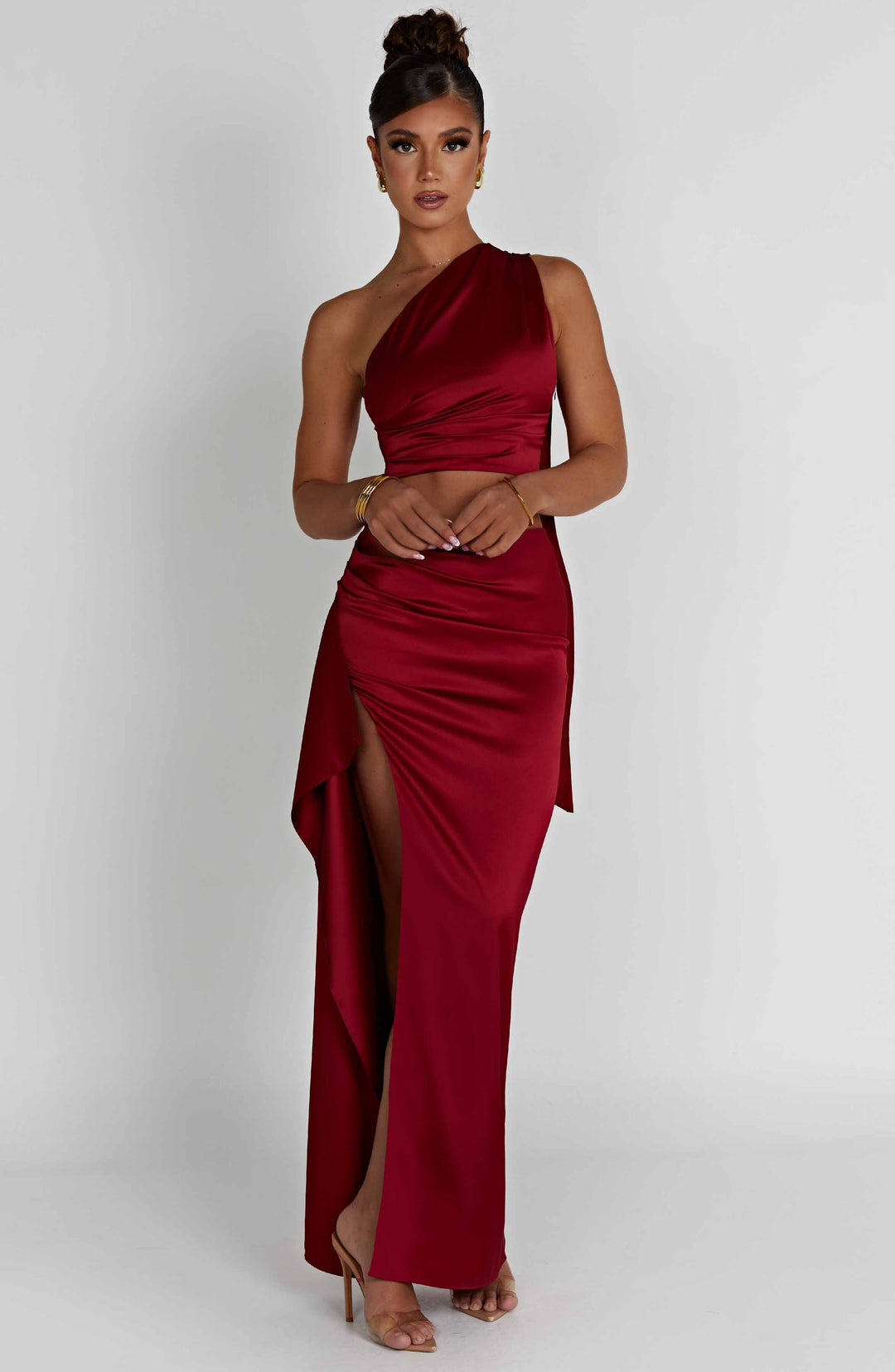 Zellalina Maxi Skirt in Wine by Clandour, product photo 11