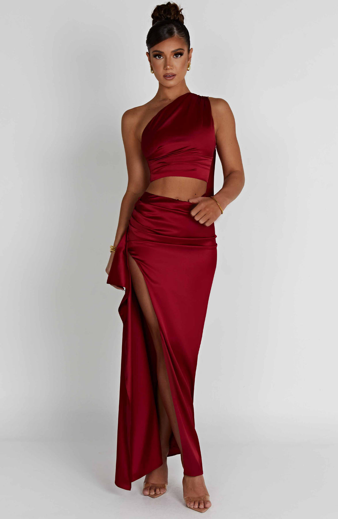 Zellalina Maxi Skirt in Wine by Clandour, product photo 12