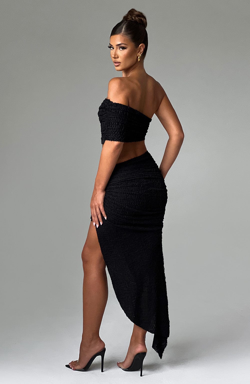 Zellanna Midi Skirt in Black by Clandour, product photo 5