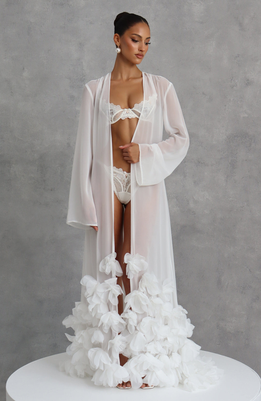 Zellaola Dressing Gown in Ivory by Clandour, product photo 5