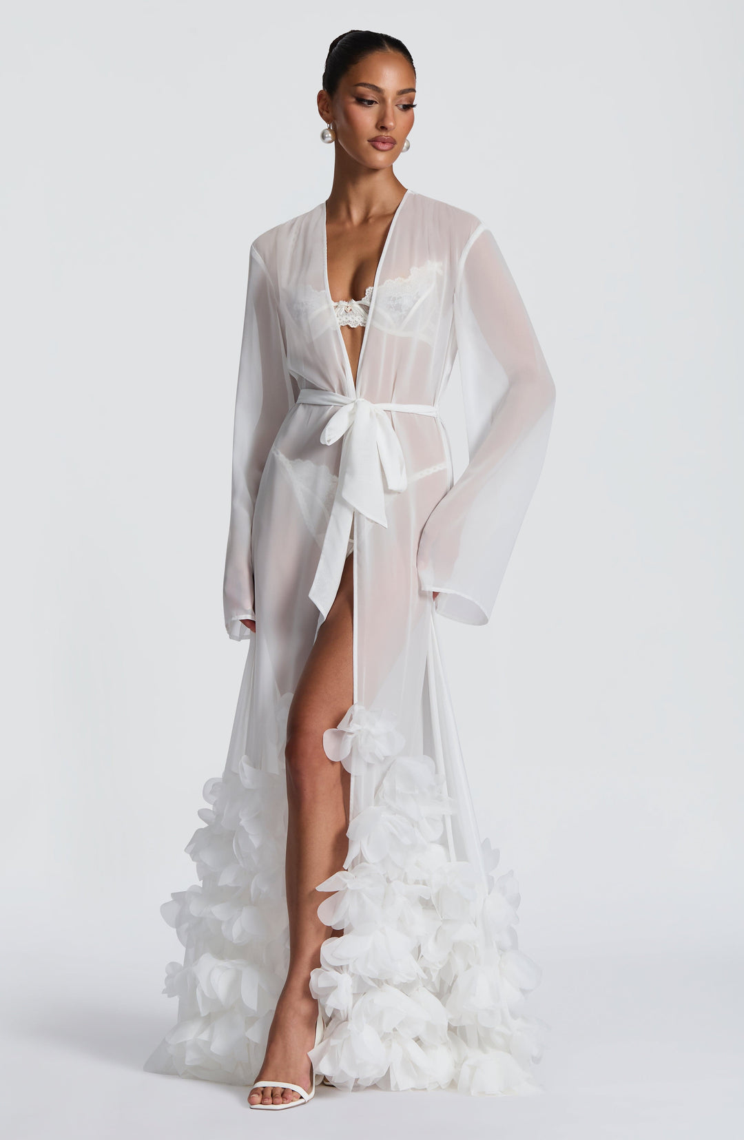 Zellaola Dressing Gown in Ivory by Clandour, product photo 8
