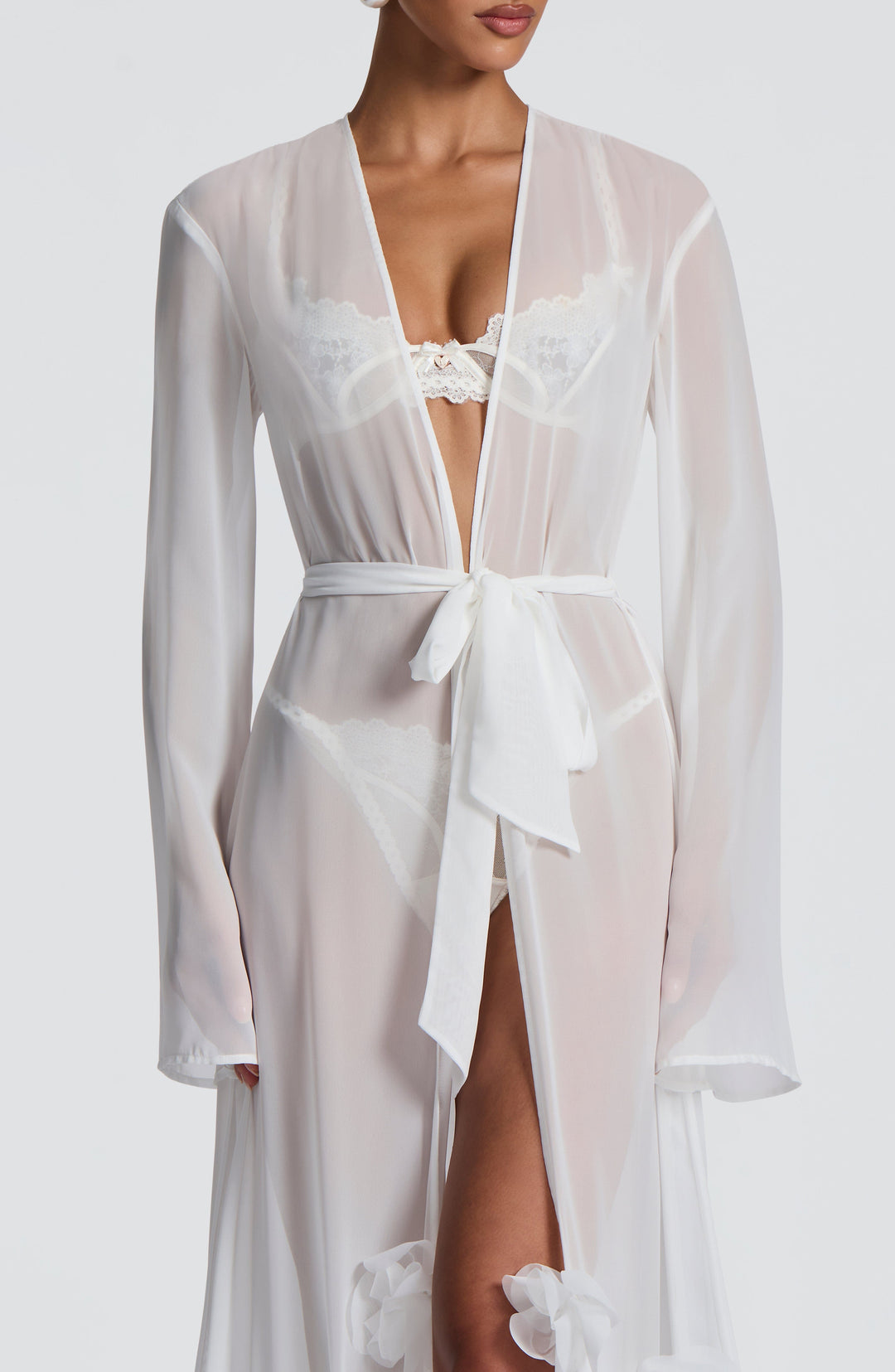 Zellaola Dressing Gown in Ivory by Clandour, product photo 10