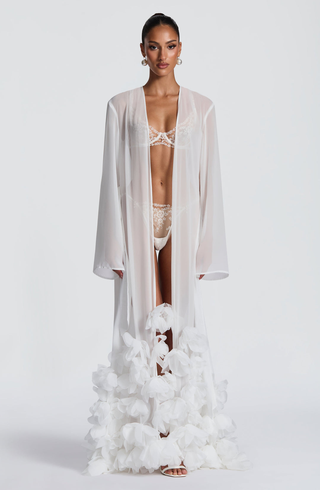 Zellaola Dressing Gown in Ivory by Clandour, product photo 12