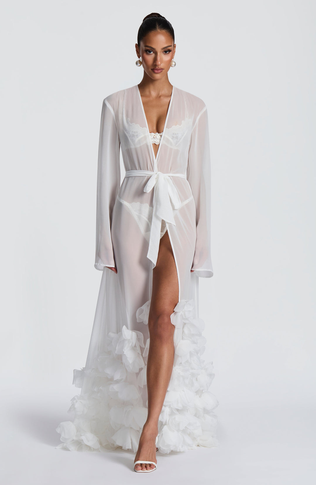 Zellaola Dressing Gown in Ivory by Clandour, product photo 13