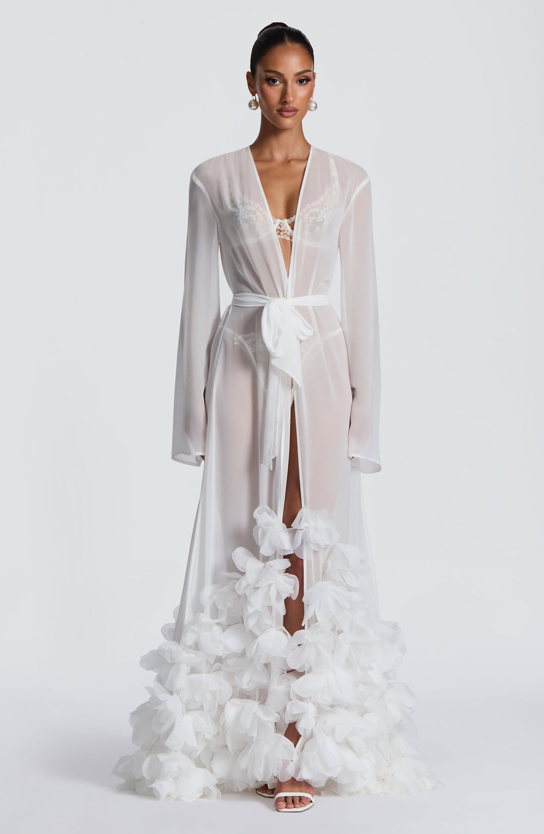 Zellaola Dressing Gown in Ivory by Clandour, product photo 14