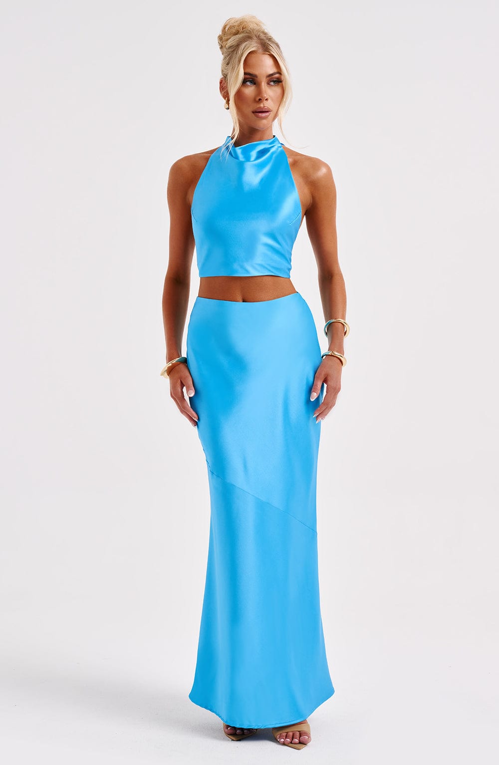 Zellaora Maxi Skirt in Blue by Clandour, product photo 3