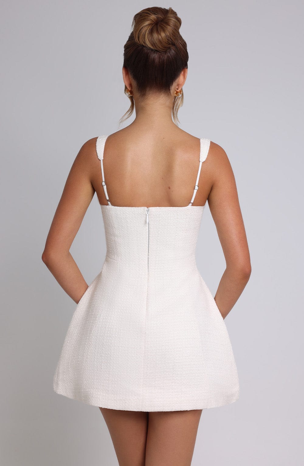 Zellaoria Mini Dress in Ivory by Clandour, product photo 2