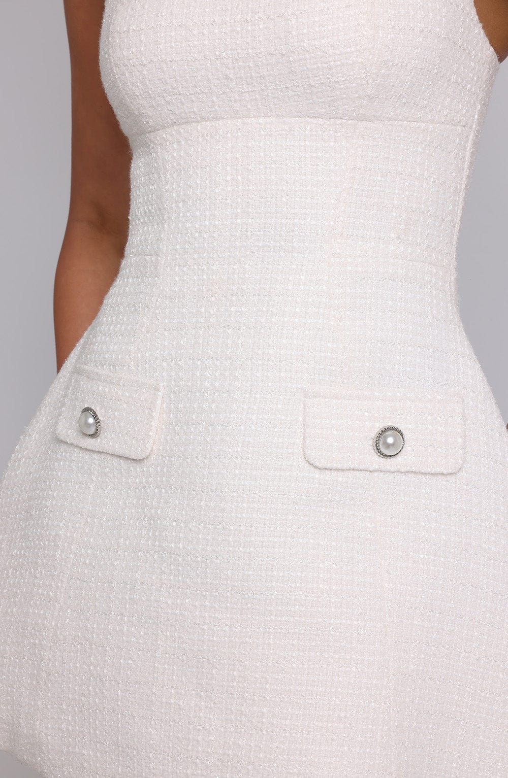 Zellaoria Mini Dress in Ivory by Clandour, product photo 7