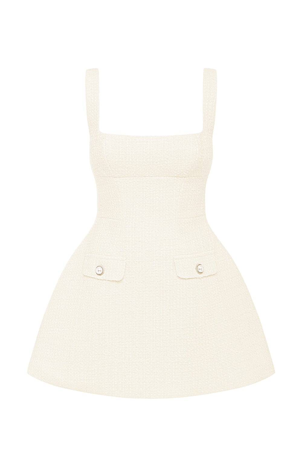 Zellaoria Mini Dress in Ivory by Clandour, product photo 8