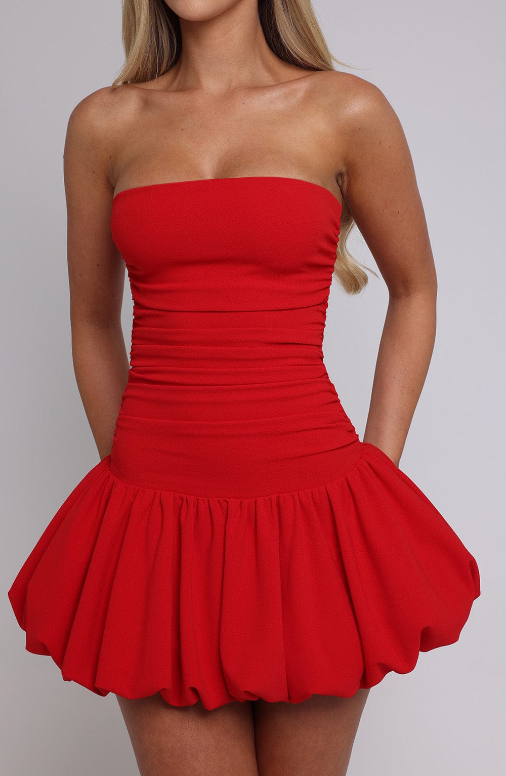Zellara Mini Dress in Red by Clandour, product photo 6