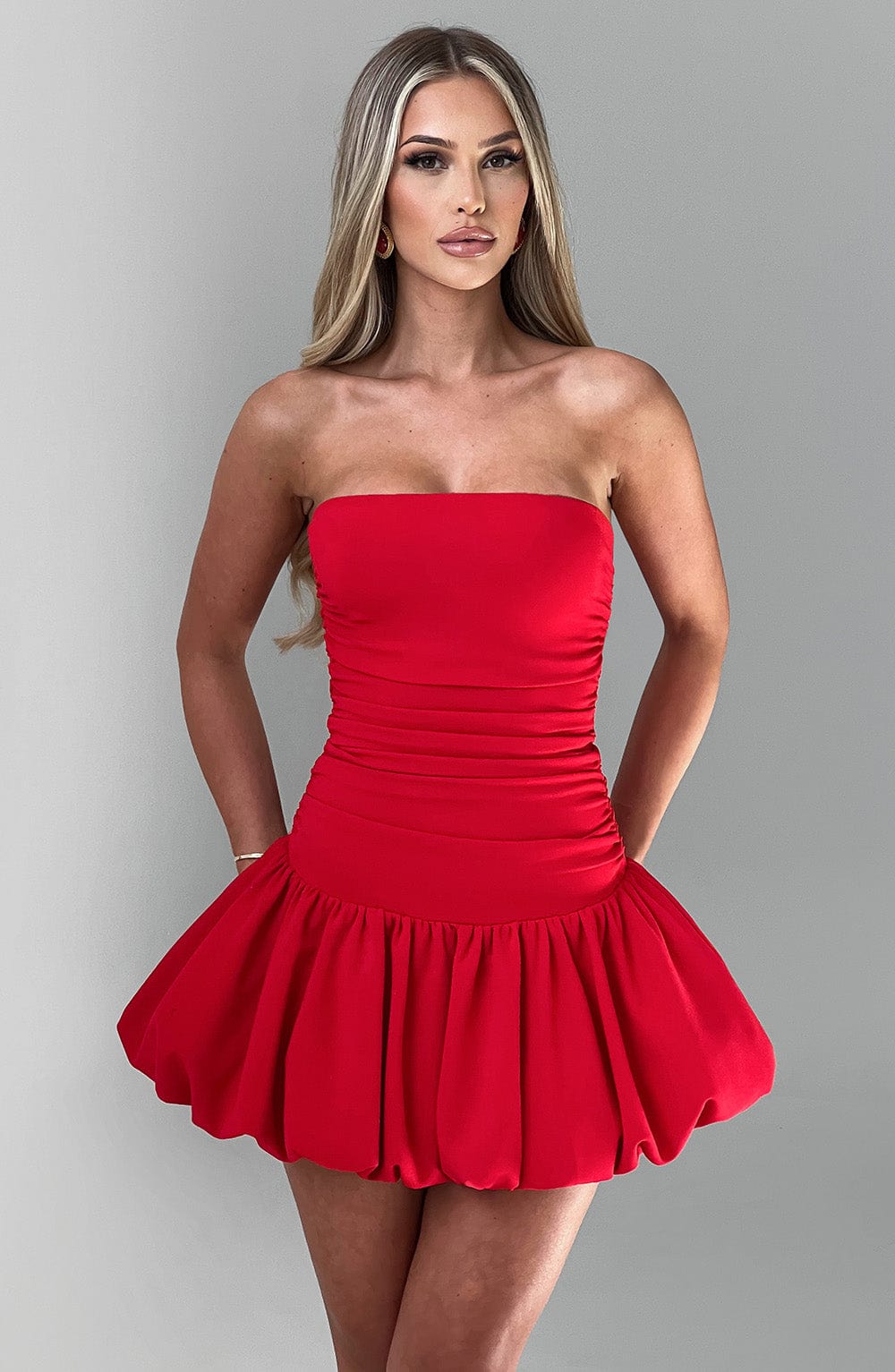 Zellara Mini Dress in Red by Clandour, product photo 9